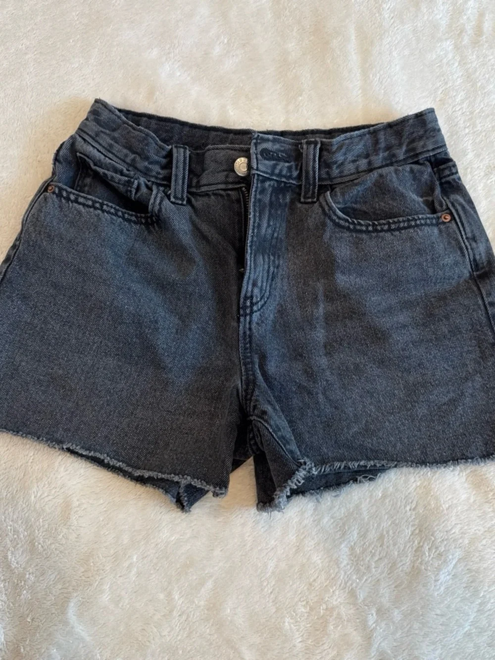 Old Navy Faded Black Cutoff Denim Shorts